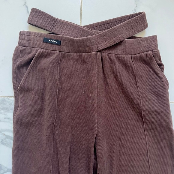 OGL active crossover waist sweatpants brown size small - Picture 2 of 6